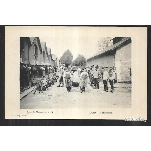 dinan 13e hussards apr�s la manoeuvre , cavalerie , cheval
