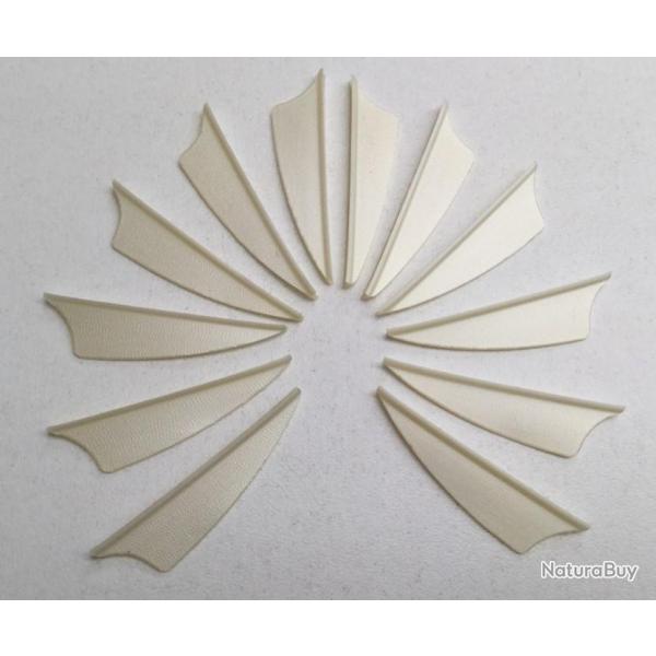 Lot de 12 Plumes Plastique (Vanes) Shield Bohning X-Vane 1.75 Sw (Satin Blanc) nacr�