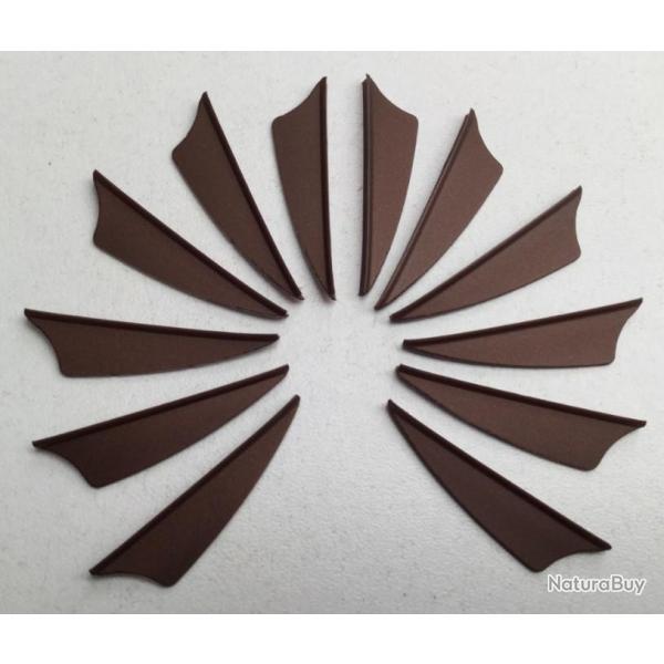 Lot de 12 Plumes Plastique (Vanes) Shield Bohning X-Vane 1.5 Sc (Satin Chocolat)