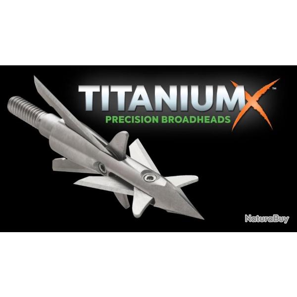 pointe chasse broadhead m�canique TruGlo Titanium (pack de 3) 100gr 4 lames