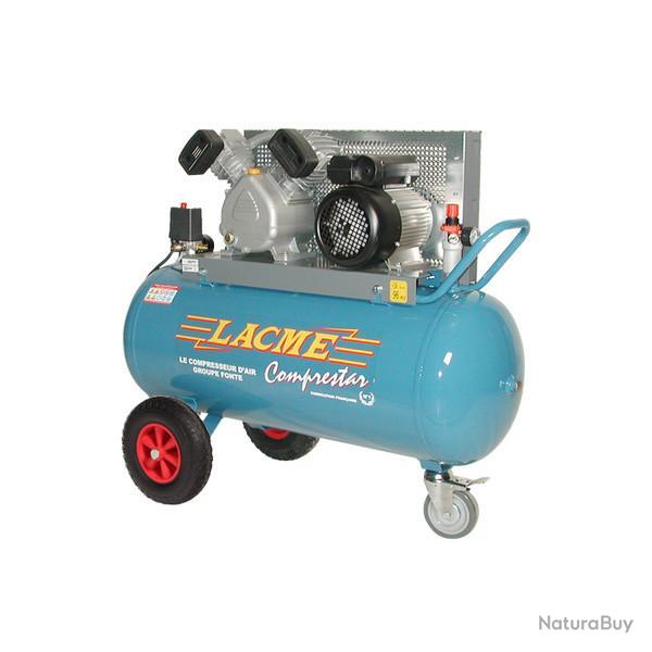 Compresseur � courroie 3CV Monophas� 17m3/h cuve 100L 17V100M Lacme