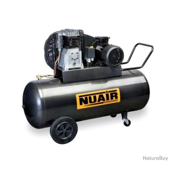 Compresseur entrain� par courroie 200 Litres 3CV Monophas� 10 bars Lubrifi� B3800B/200CM3 Nuair