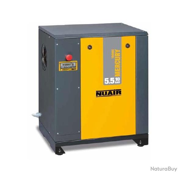 Compresseur entra�nement courroie sur ch�ssis 5,5CV 4kW 400V Triphas� 10 bar MERCURY TRONIC 4/10 Nua