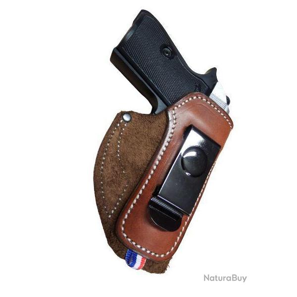 Etui inside TOWNSEND  pour Walther PPK en peau souple � clip(fabrication artisanale fran�aise)