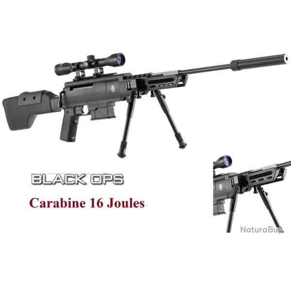 Carabine � plomb BLACK OPS  Type sniper / Cal 4.5 mm  16 Joules
