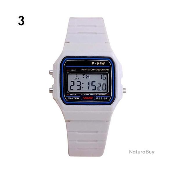 Montre digitale BLANC �tanche pour Homme/Femme/Enfant NEUF