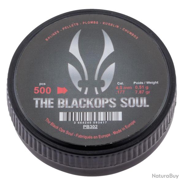 Boite de 500 Plombs 4.5 mm Black Ops Soul T�te Pointue par 1