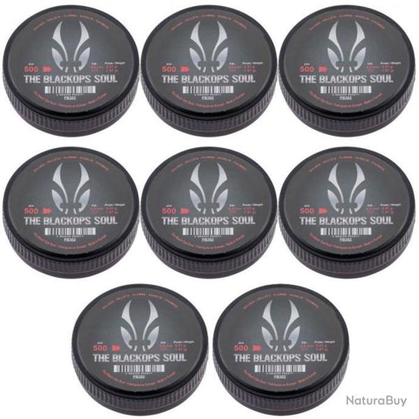 Boite de 500 Plombs 4.5 mm Black Ops Soul T�te pointue par 8