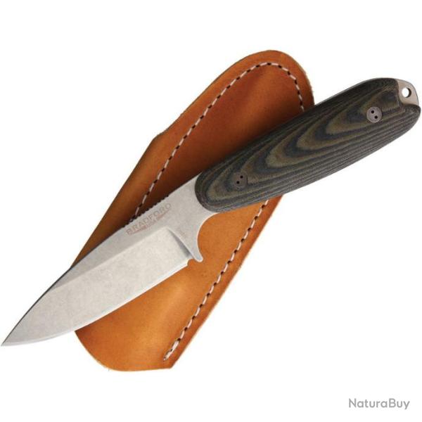 BRAD35S109 Couteau Bradford Knives Guardian 3.5 Lame Acier N690 Manche Camo Etui Cuir Made USA