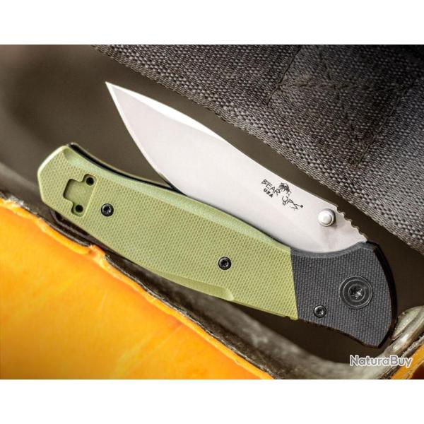 BCA400B4P Couteau Bear Ops Swipe A/O Lame Acier 14C28N Manche G10 Linerlock Clip Made USA