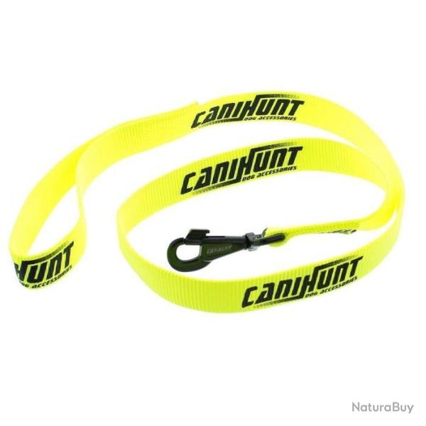 Laisse plate CaniHunt - 1.20 m Jaune - Jaune