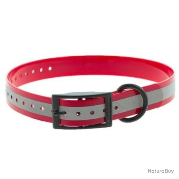 Collier polyur�thane r�fl�chissant CaniHunt Xtreme - 25mm - 65 cm Ble - Rouge / 65 cm / 25 mm