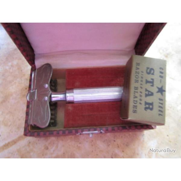 lame rasoir STAR + rasoir militaire US army Britannique kaki USA GB premi�re seconde guerre ww1 ww2