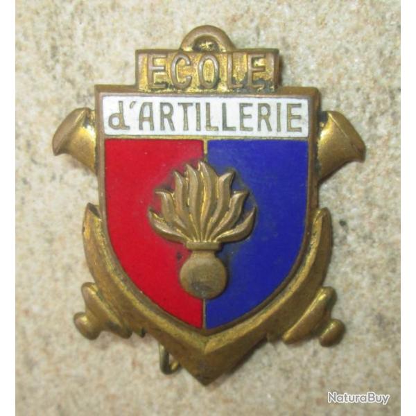 Ecole d'Artillerie, sans "S", �mail, dos guilloch� plat, d�pos�
