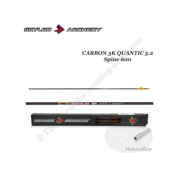 SKYLON ARCHERY 12 Fl�ches Carbone QUANTIC ID 5.2 600 Fl�ches coup�es et inserts coll�s