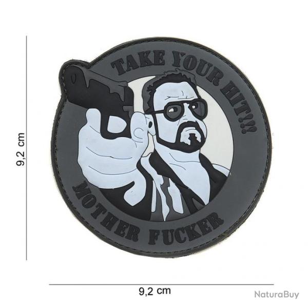 Patch 3D PVC Take Your Hit Gris (101 Inc)