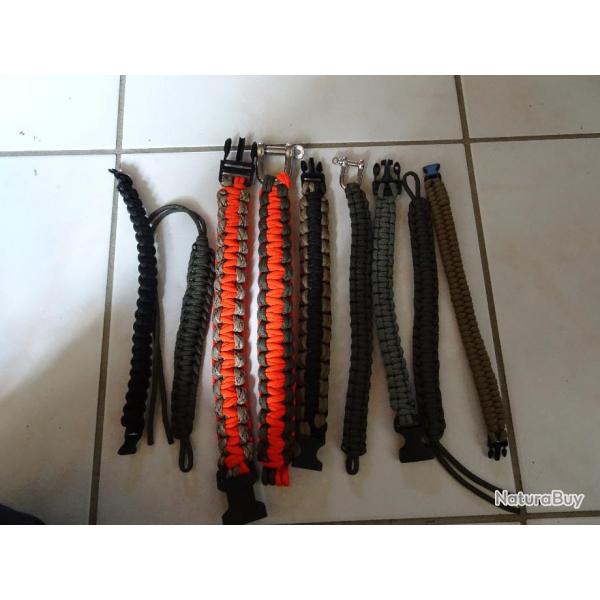 Lot bracelets paracorde