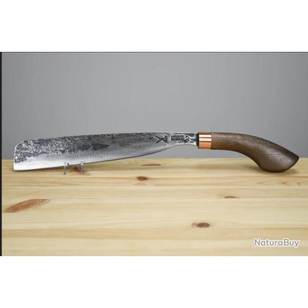 Machette My Parang Bentong 12" Carbone 5160 Manche Bois Etui Nylon Made In Malaysia MYPBNTG12