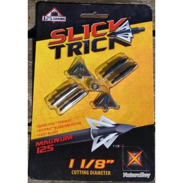 Lames de chasse SLICK TRICK MAGNUM 1 1/8" - 125Gr (par 4)