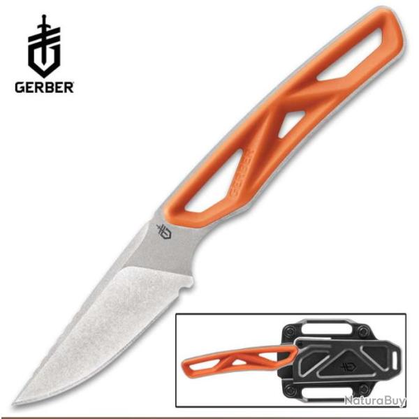 Couteau Gerber Exo-Mod Caper Orange Lame Acier 7Cr17MoV Etui Polymer G1798