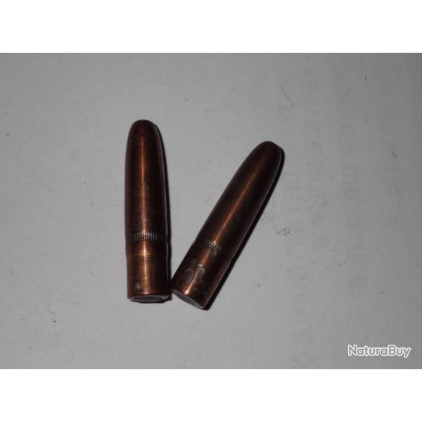 Lot de 2 ogives - 173 grains - 7,2 mm - 284 - Blind� RN