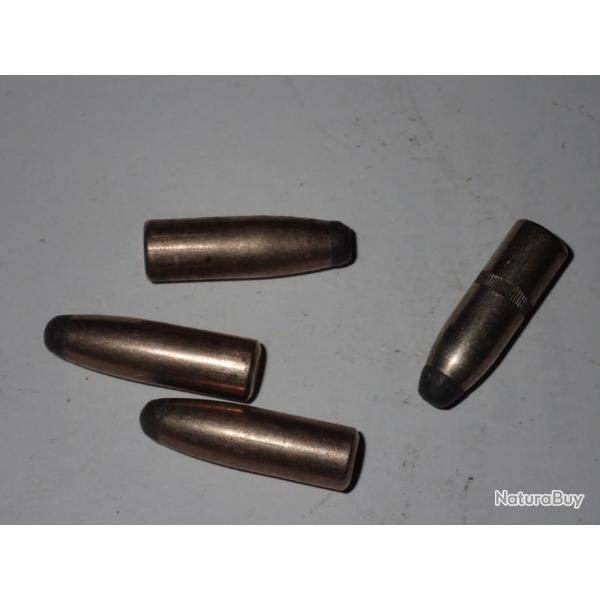 Lot de 4 ogives - 130 grains - 7,2 mm - 284 - sp - nickel