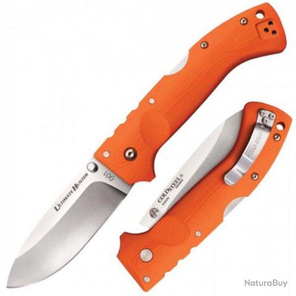 CS30URY Couteau Cold Steel Ultimate Hunter Lockback Orange S35VN Blade G10 Handle Clip