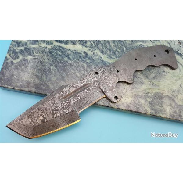BL137D Lame A Customiser le Manche Lame Tanto Trakker Acier Damas 256 Couches