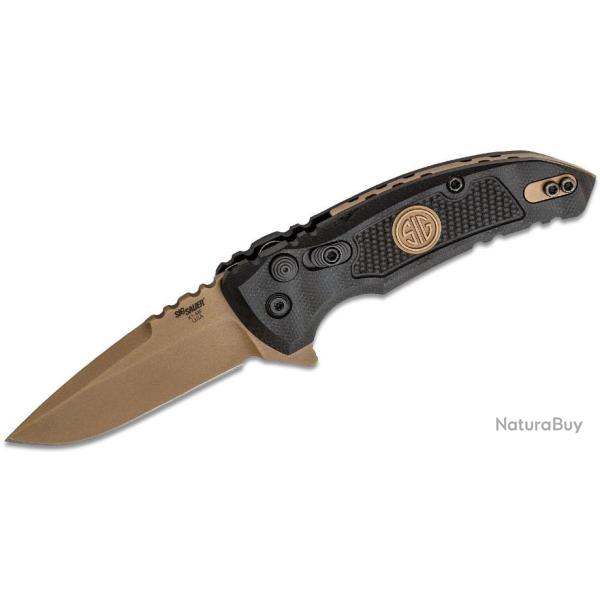 SIG16170 Couteau SIG X1-MicroFlip Emperor Scorpion Lame Acier CPM-154 Manche G10 Brise Vitres USA -