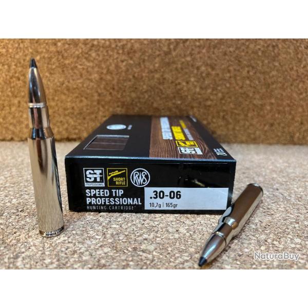 1 BOITE DE MUNITIONS GRANDE CHASSE RWS 30-06 WIN SPEED TIP PRO 10.7gr SHORT RIFLE