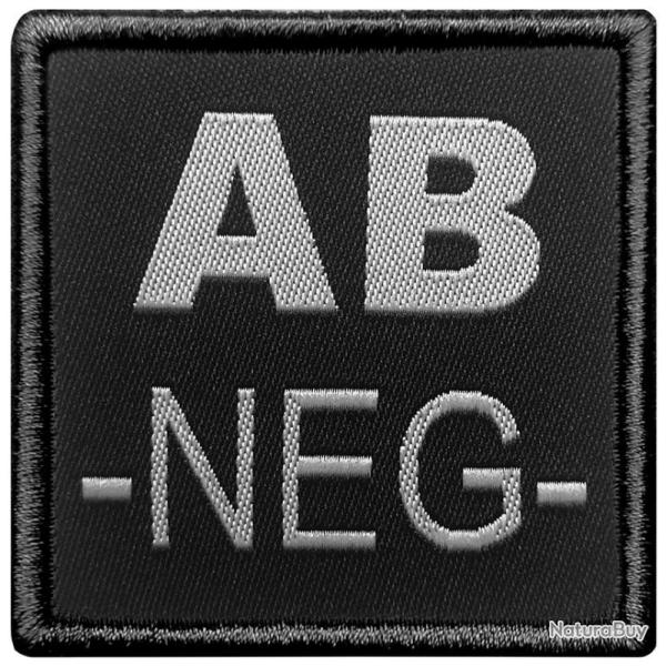 Patch Groupe sanguin - Tissu Noir AB N�gatif