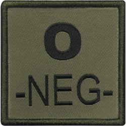 Patch Groupe sanguin - Tissu OD O N&eacute;gatif
