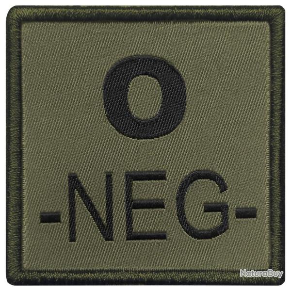 Patch Groupe sanguin - Tissu OD O N�gatif
