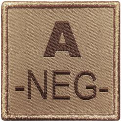 Patch Groupe sanguin - Tissu Tan A N&eacute;gatif