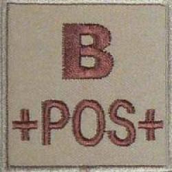 Patch Groupe sanguin - Tissu Tan B Positif