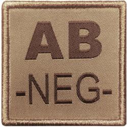 Patch Groupe sanguin - Tissu Tan AB N&eacute;gatif
