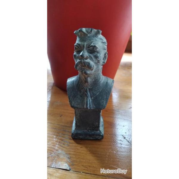 STATUETTE FIGURINE METAL MAXIME GORKI BOLCHEVIK ECRIVAIN COMMUNISTE