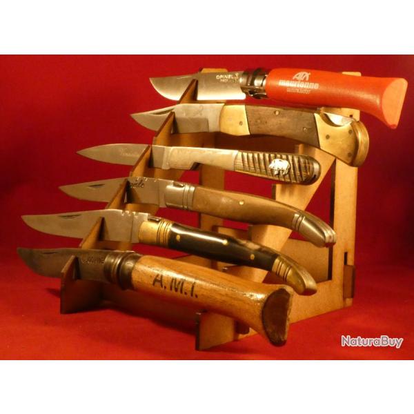 Pr�sentoir en m�dium pour 6 couteaux C6