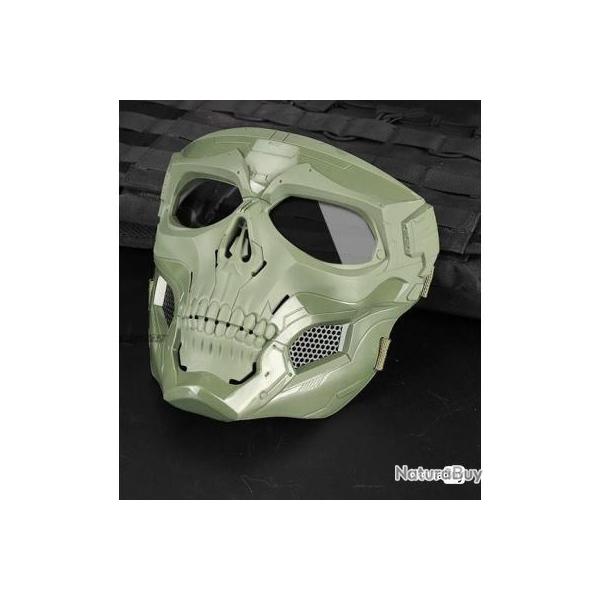 Masques de cr�ne de Paintball T�TE DE MORT VERT - LIVRAISON GRATUITE !!