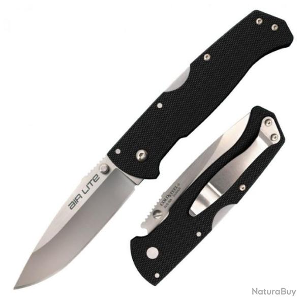 Couteau Cold Steel Air Lite Drop Point Lame Acier AUS-10 Manche G10 Lockback Clip CS26WD