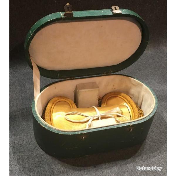 Paire d'�paulette d'officier du second empire en coffret