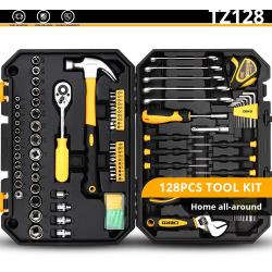 Boite a Outils Qualite Pro en Malette pour la Maison Voiture Bricolage-KIT 128PCS