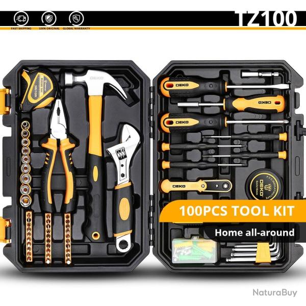 Boite a Outils Qualite Pro en Malette pour la Maison Voiture Bricolage, Modele: KIT 100PCS