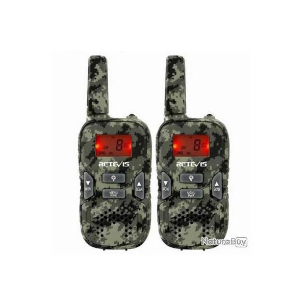 RETEVIS 2 Pcs Rt33 Mini Talkie-Walkie (port�e 1km) - LIVRAISON GRATUITE !!