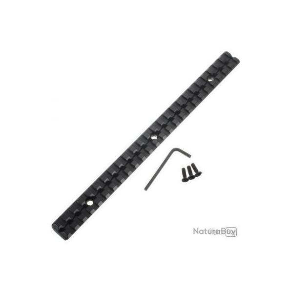 Long Rail Picatinny de b�ti de 20mm avec 25 fentes et 257mm - LIVRAISON GRATUITE !!