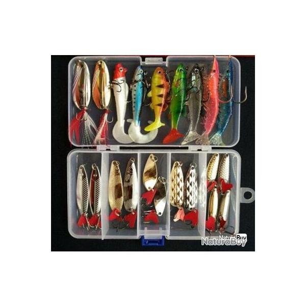 NOUVEAU !! Multi pche leurre couleurs mlanges en plastique mtal - LIVRAISON GRATUITE !!