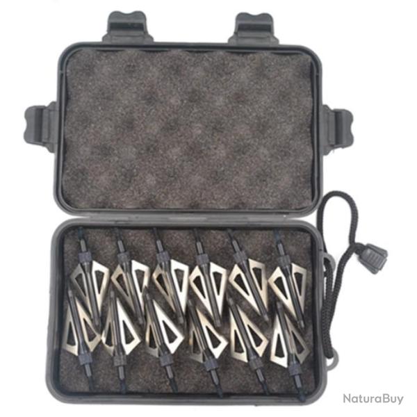 Tte large 12 pices acier inoxydable chasse pointes de flche noire - LIVRAISON GRATUITE !!
