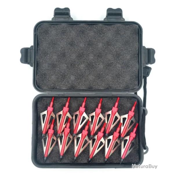 Tte large 12 pices acier inoxydable chasse pointes de flche ROUGE  - SANS PRIX DE RESERVE  !!