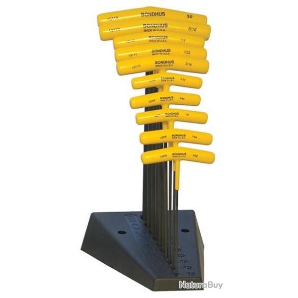 BONDHUS Cl�s Allen US 3/32"-3/8" avec support
