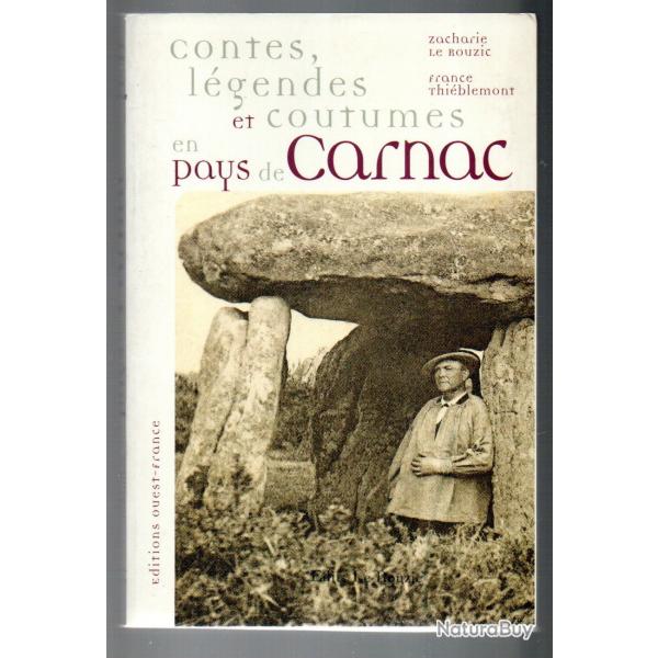 contes l�gendes et coutumes en pays de carnac de zacharie le rouzic et france thieblemont